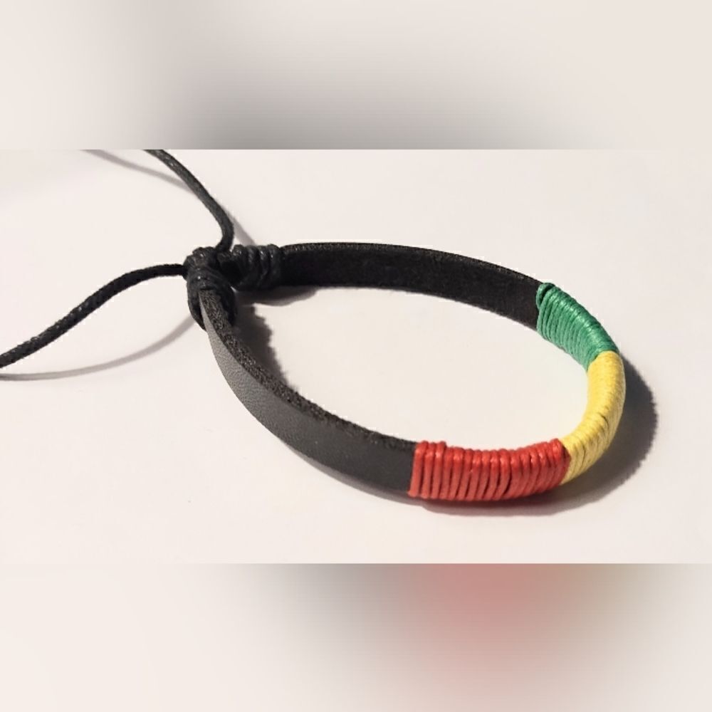 Men's bracelet leather rainbow new d57